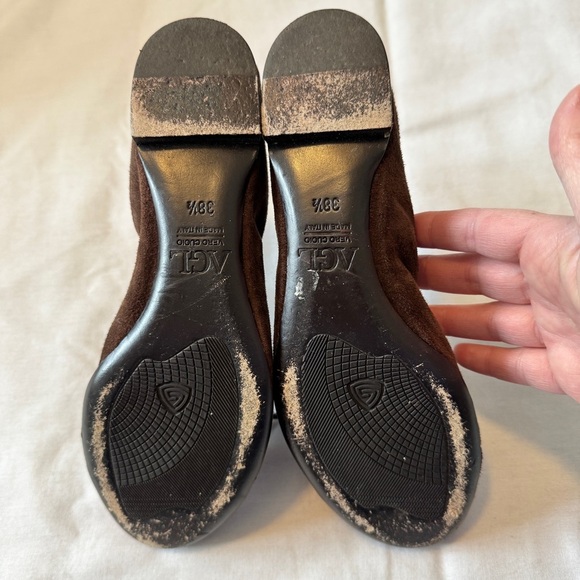AGL 38.5 Suede Leather Ballet Flats ~ Purple & Brown Comfort - Picture 6 of 8